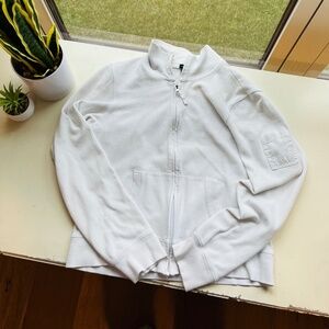 Gap white zip up sweatshirt size small